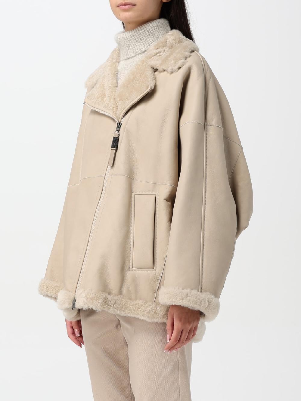 Giglio Giubbotto Brunello Cucinelli In Pelle E Shearling