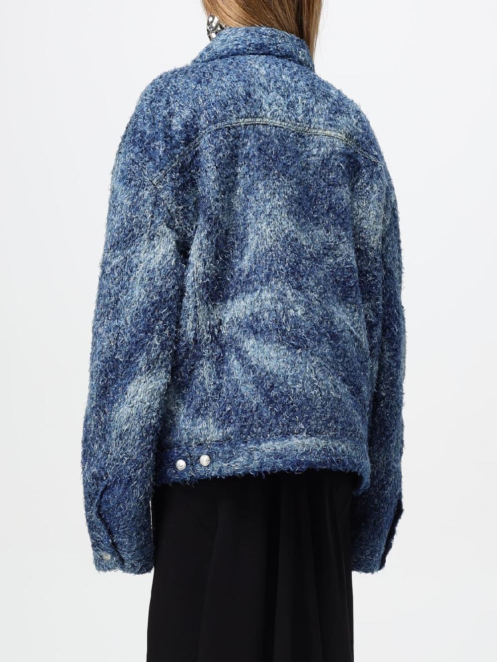 Giglio Giubbotto Dsquared2 In Misto Cotone Effetto Pelliccia