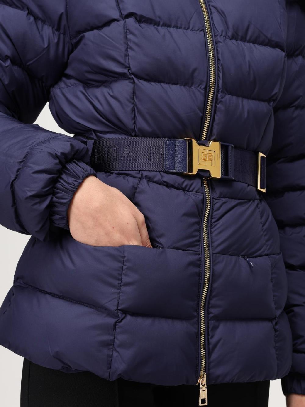 Giglio Giubbotto Elisabetta Franchi In Nylon Trapuntato