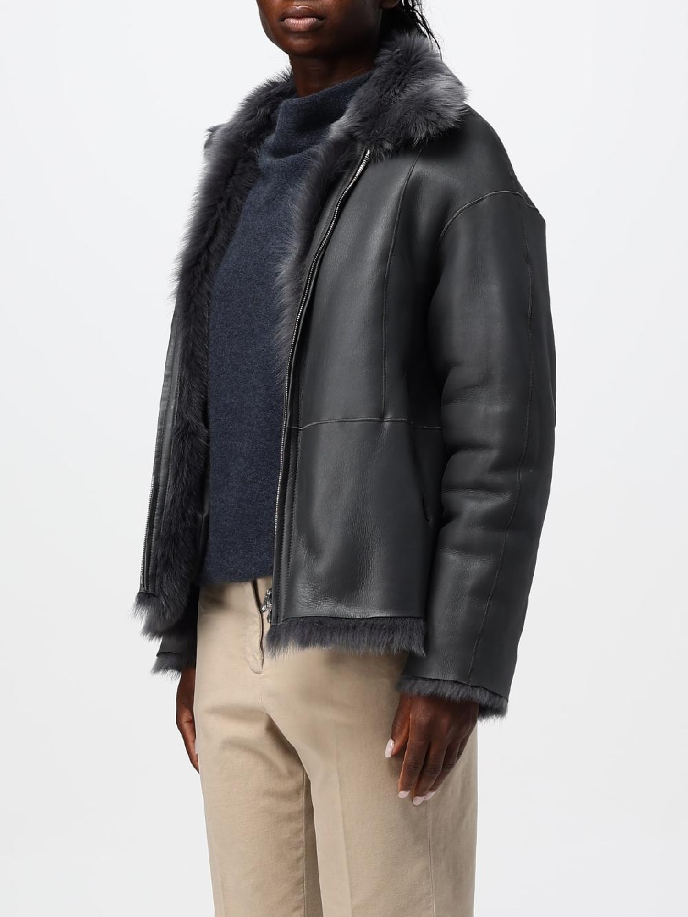 Giglio Giubbotto Reversibile Desa 1972 In Shearling E Pelle