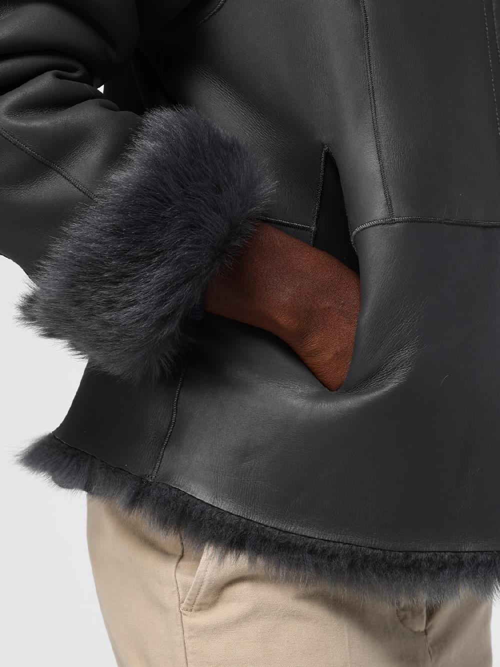 Giglio Giubbotto Reversibile Desa 1972 In Shearling E Pelle