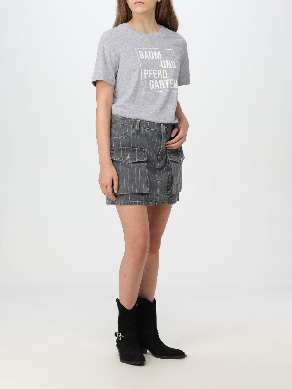 Giglio Gonna Cargo Baum Und Pferdgarten In Denim A Righe