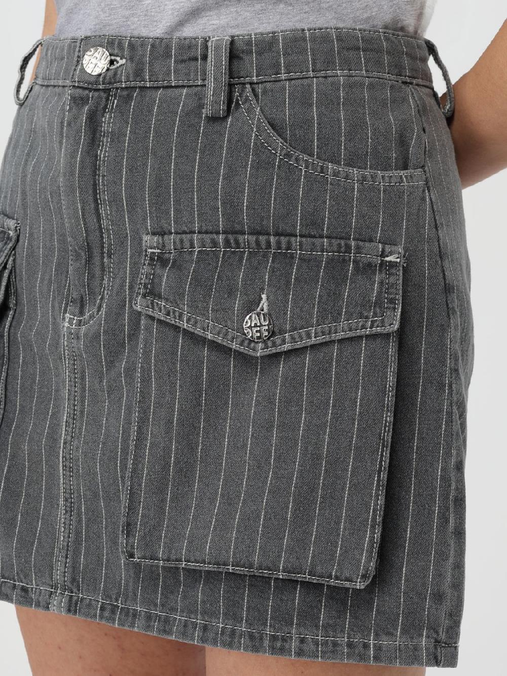 Giglio Gonna Cargo Baum Und Pferdgarten In Denim A Righe