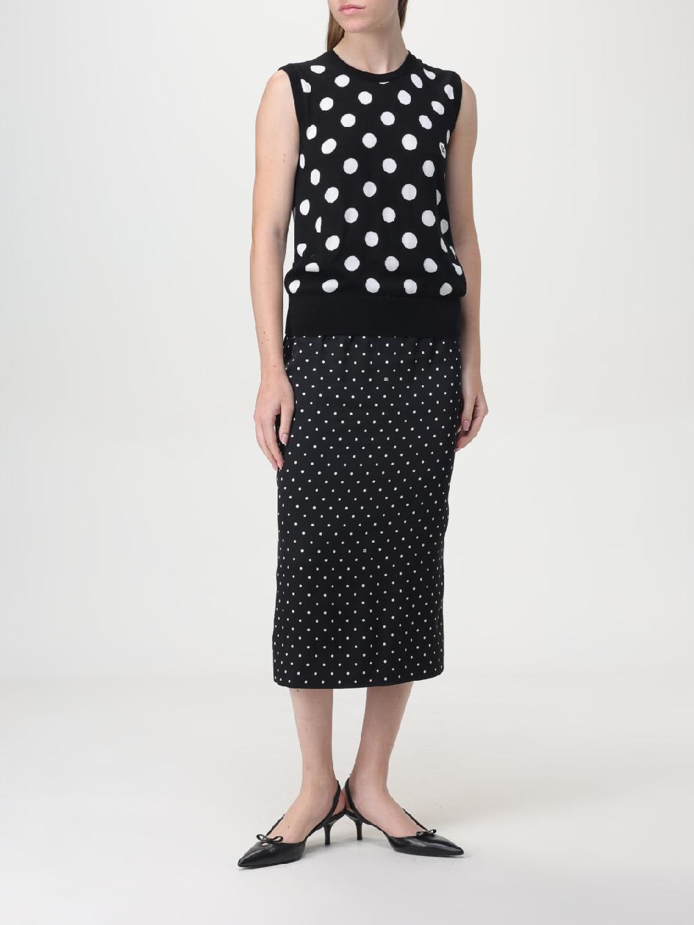 Giglio Gonna Dolce & Gabbana In Seta Con Pois All Over