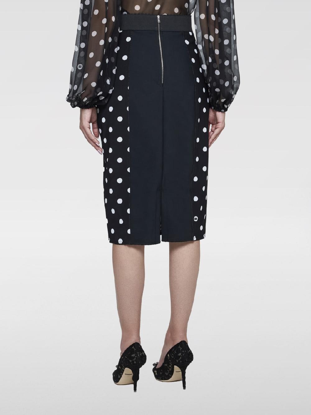 Giglio Gonna Dolce & Gabbana In Viscosa Con Pois All Over