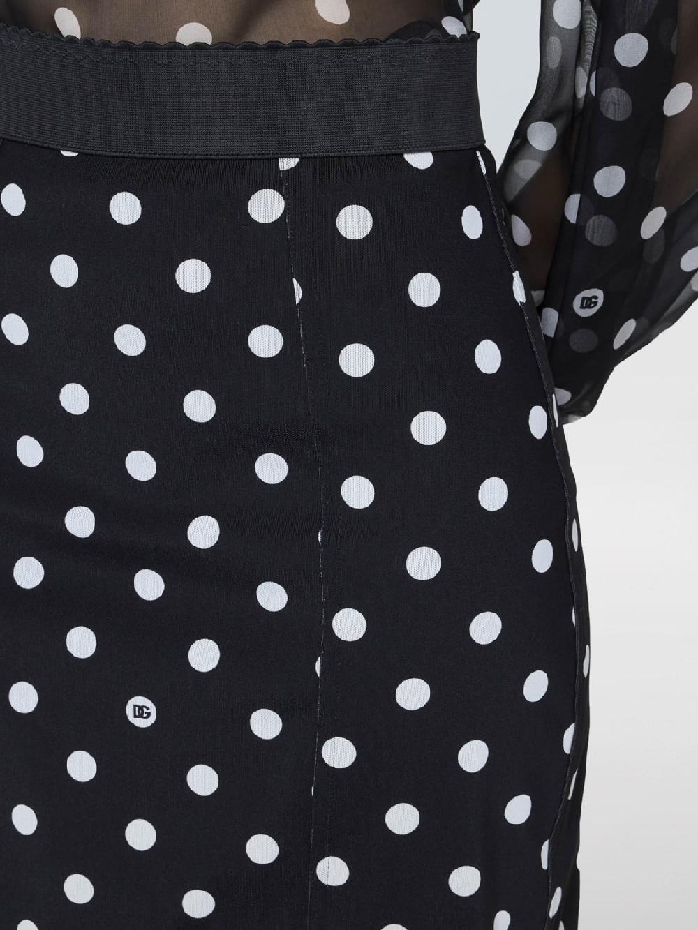 Giglio Gonna Dolce & Gabbana In Viscosa Con Pois All Over