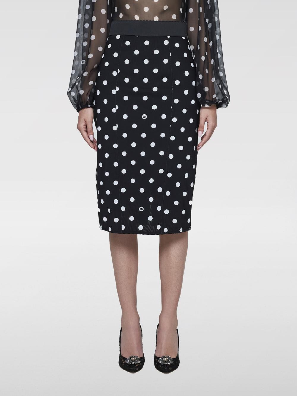 Giglio Gonna Dolce & Gabbana in viscosa con pois all over