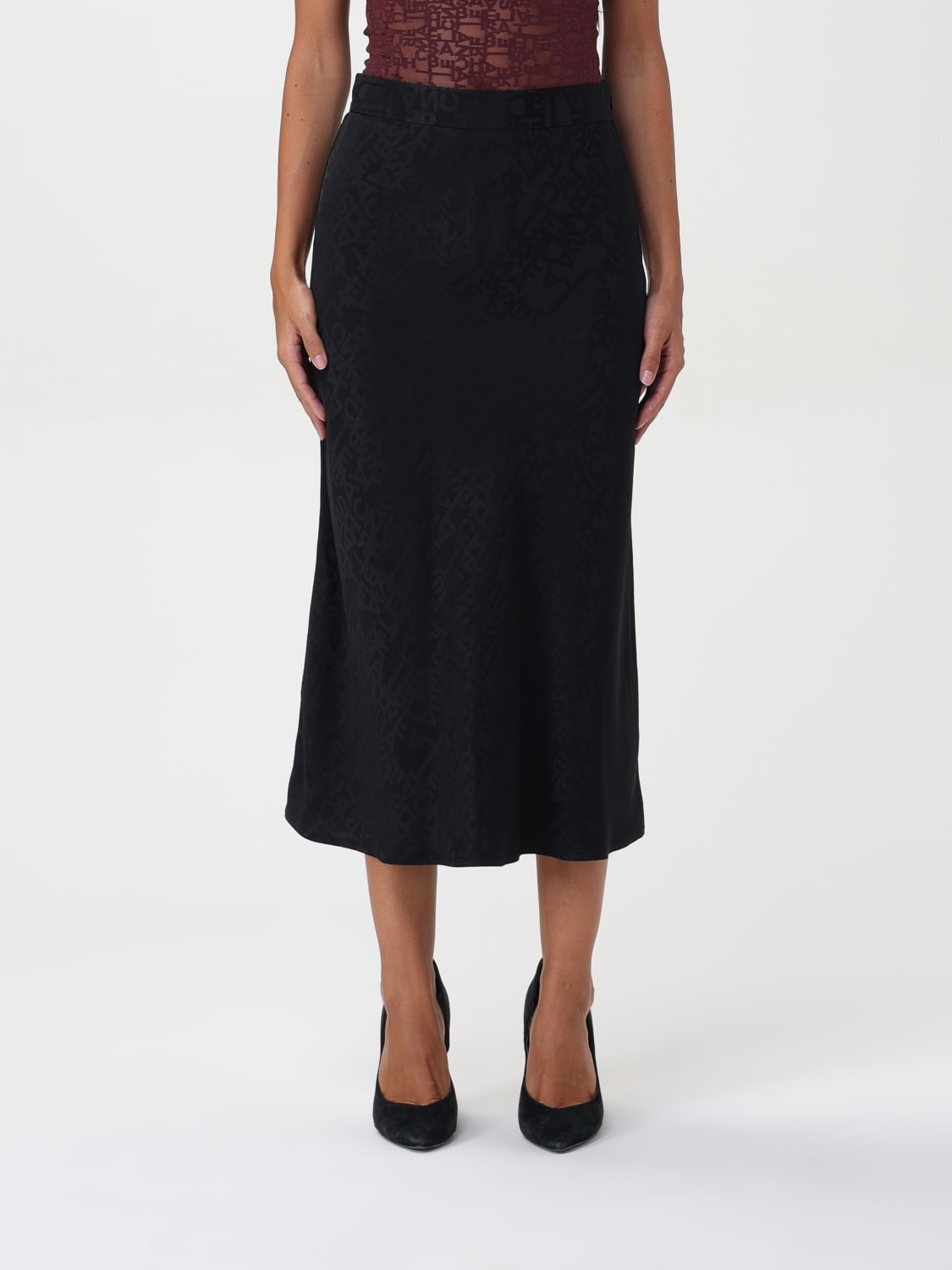 Giglio Gonna Elisabetta Franchi in viscosa con logo jacquard