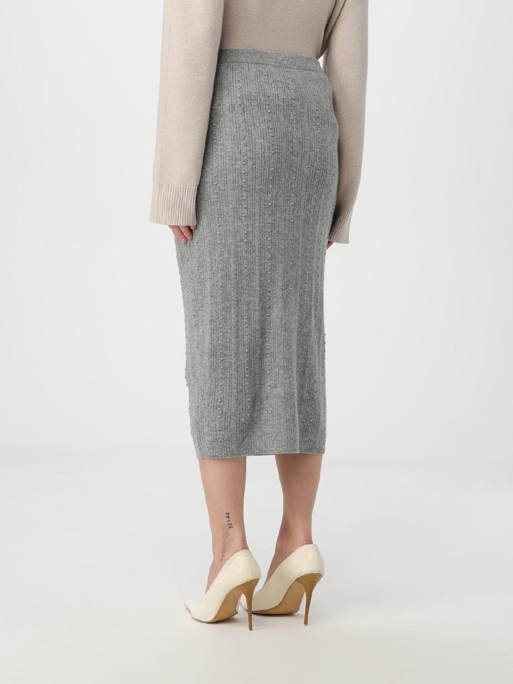 Giglio Gonna Fabiana Filippi In Maglia Tricot A Coste