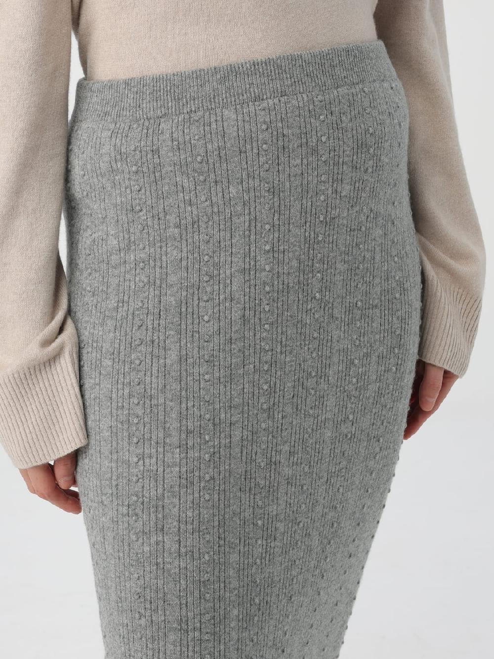 Giglio Gonna Fabiana Filippi In Maglia Tricot A Coste