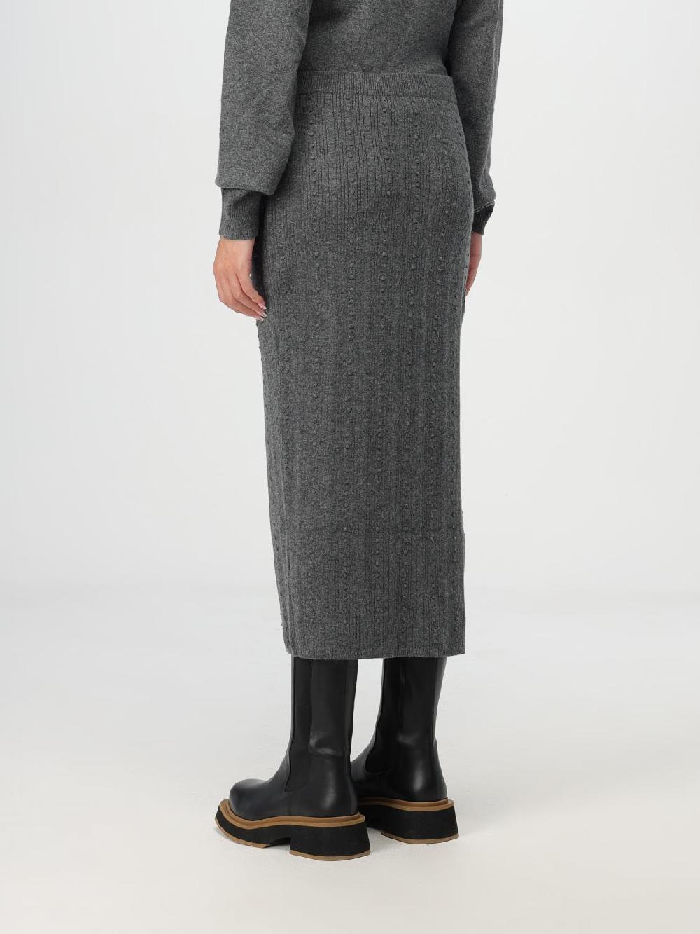 Giglio Gonna Fabiana Filippi In Maglia Tricot A Coste