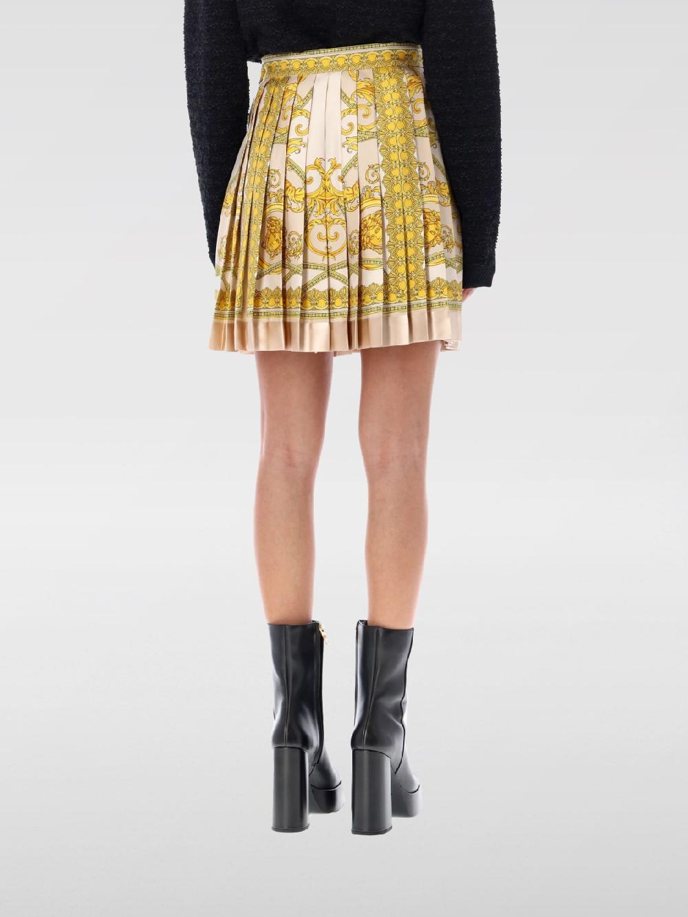 Giglio Gonna La Coupe Des Dieux Versace In Seta Stampata