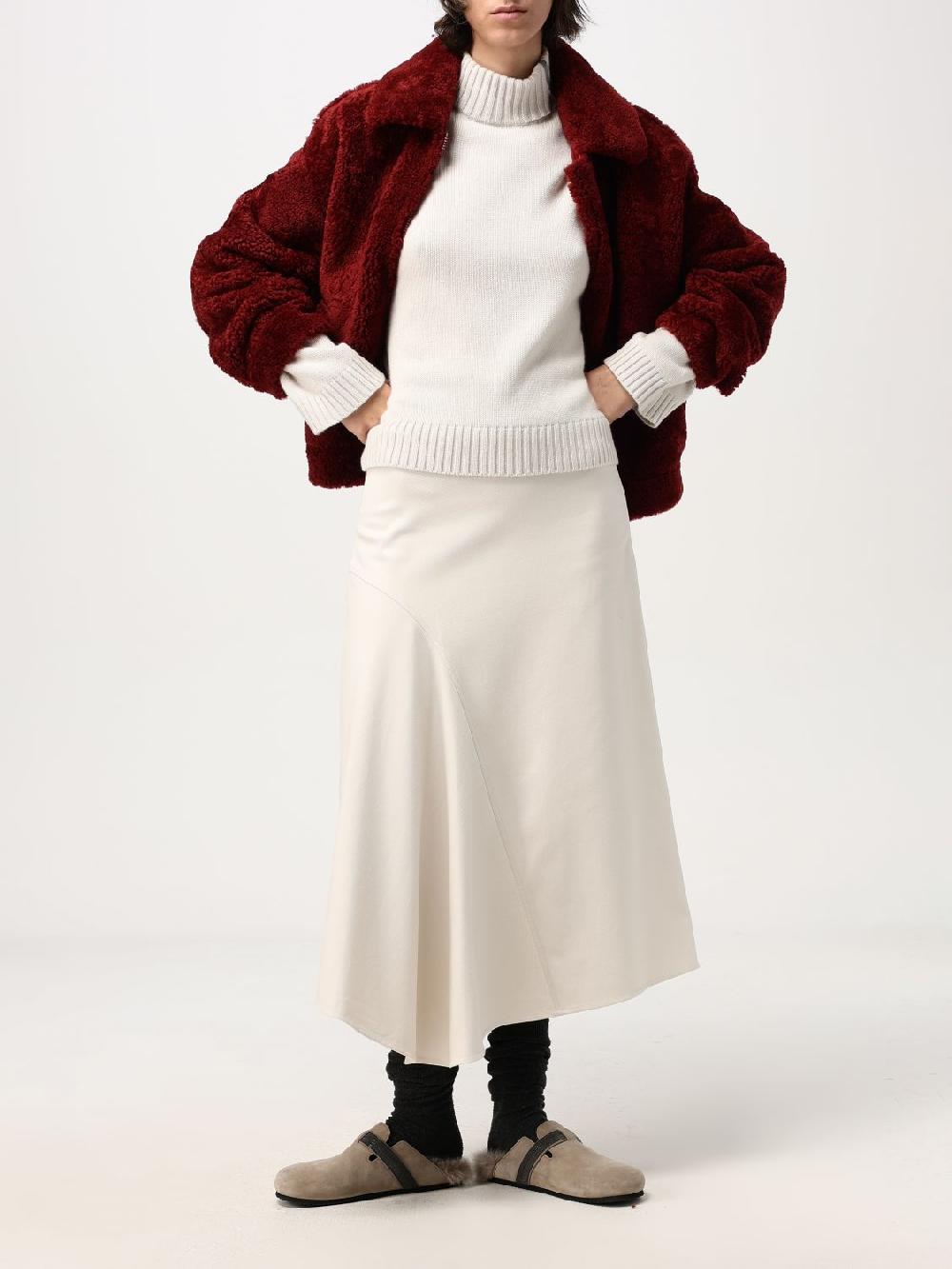 Giglio Gonna Midi Brunello Cucinelli In Cotone Stretch