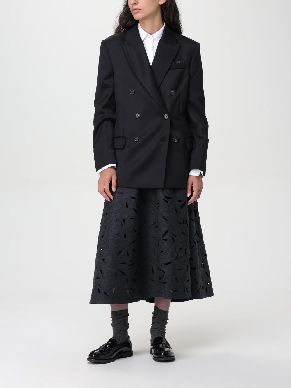 Giglio Gonna Midi Brunello Cucinelli In Lana Vergine