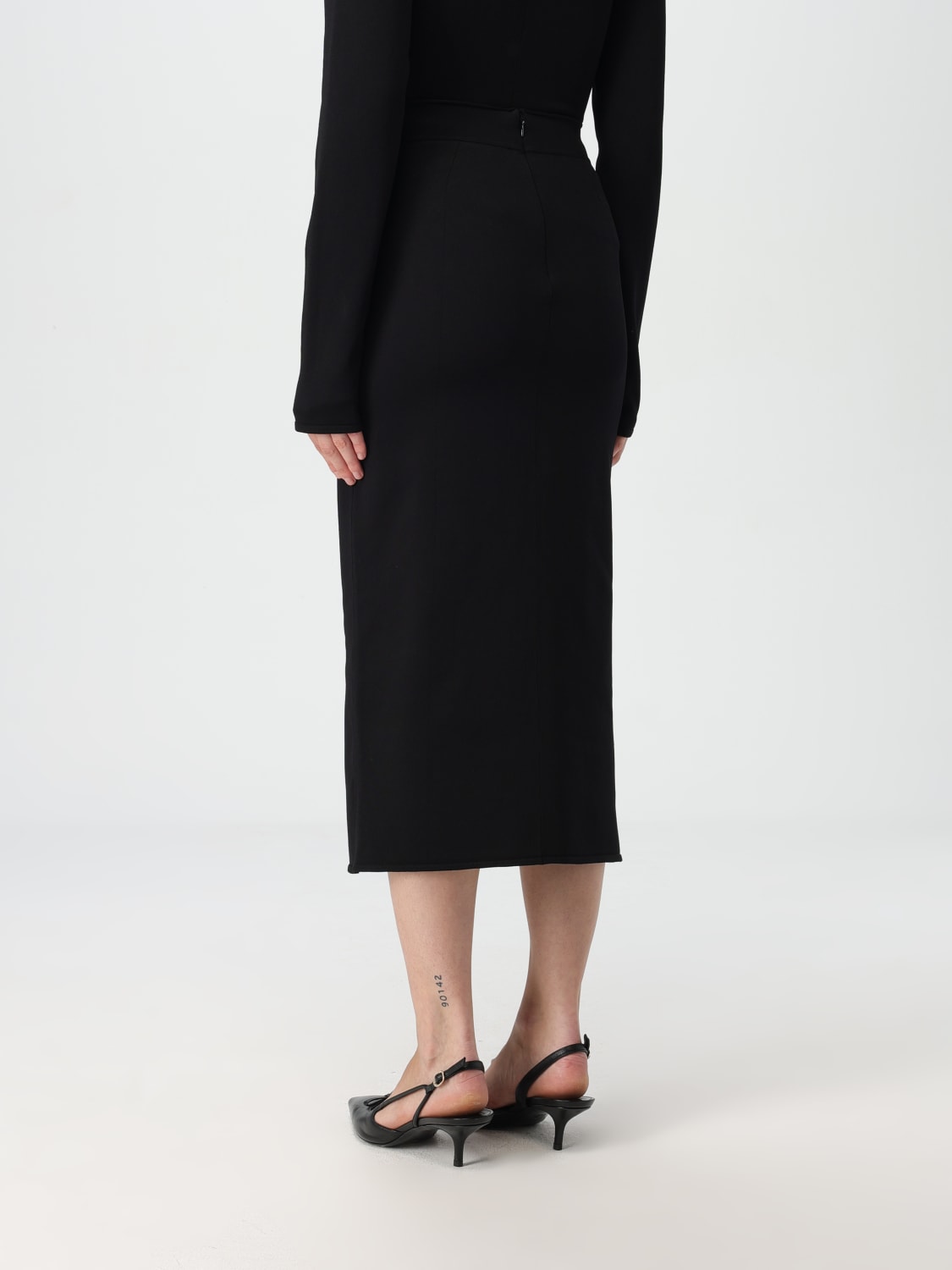 Giglio Gonna Midi Dolce & Gabbana In Viscosa Stretch Con Logo