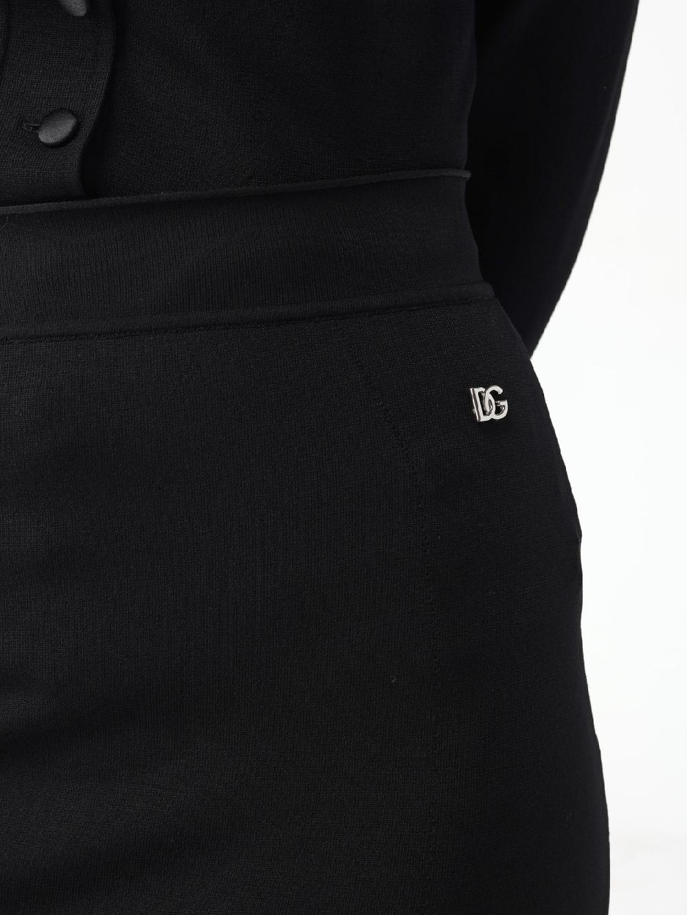 Giglio Gonna Midi Dolce & Gabbana In Viscosa Stretch Con Logo