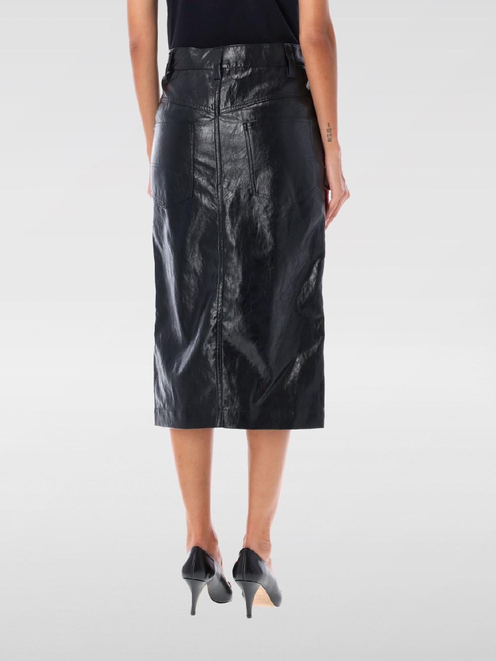 Giglio Gonna Midi Isabel Marant Etoile In Pelle Sintetica