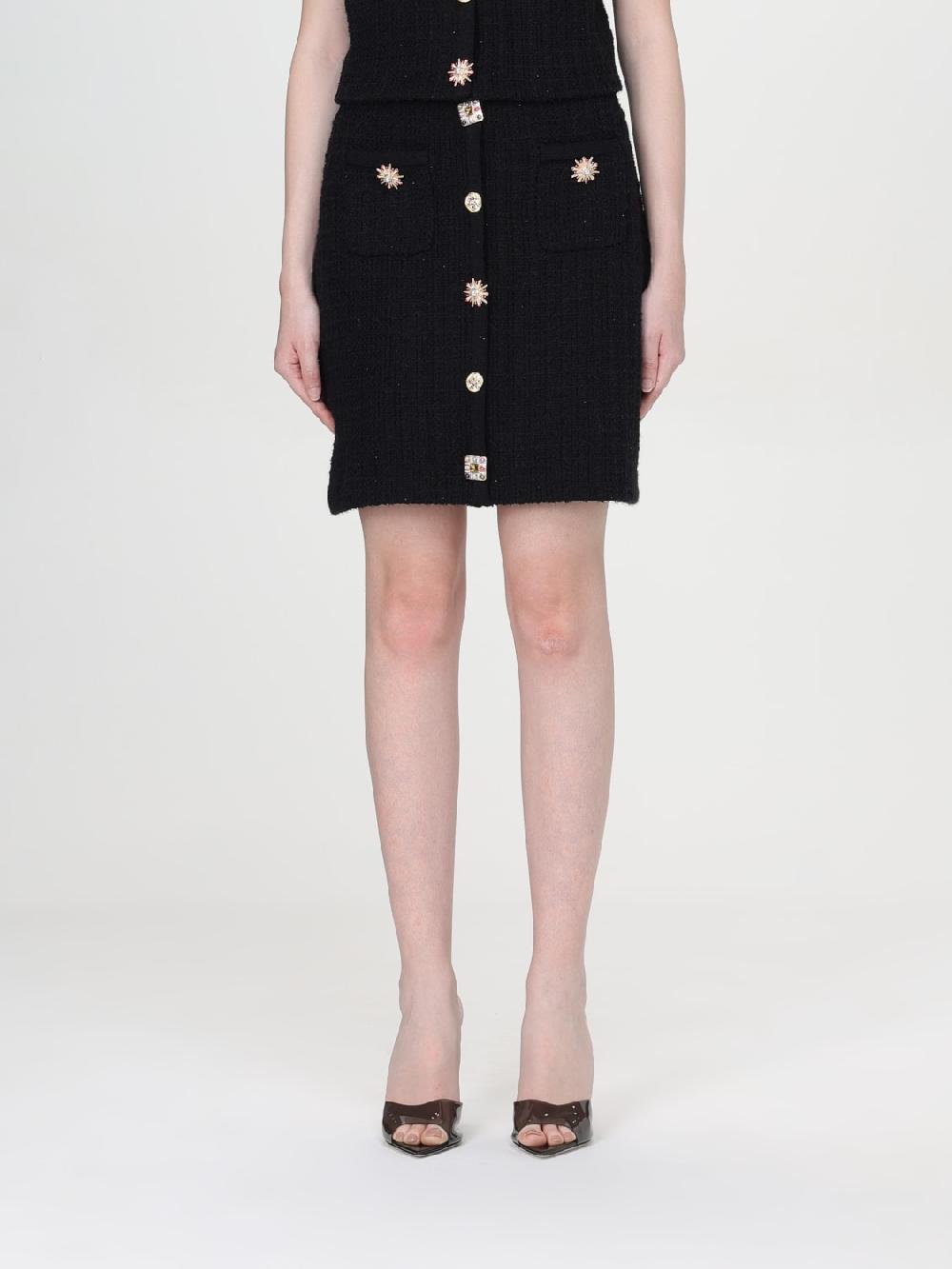Giglio Gonna mini con bottoni gioiello Self-Portrait