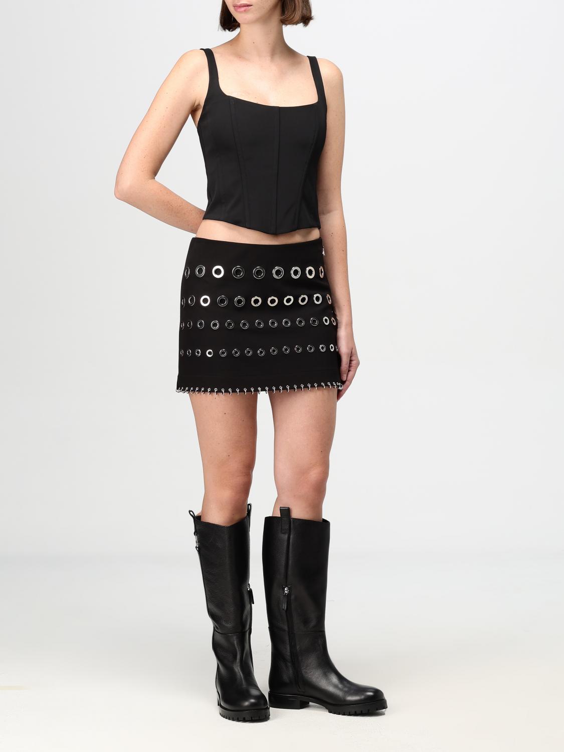 Giglio Gonna Mini Patrizia Pepe In Tessuto Con Occhielli