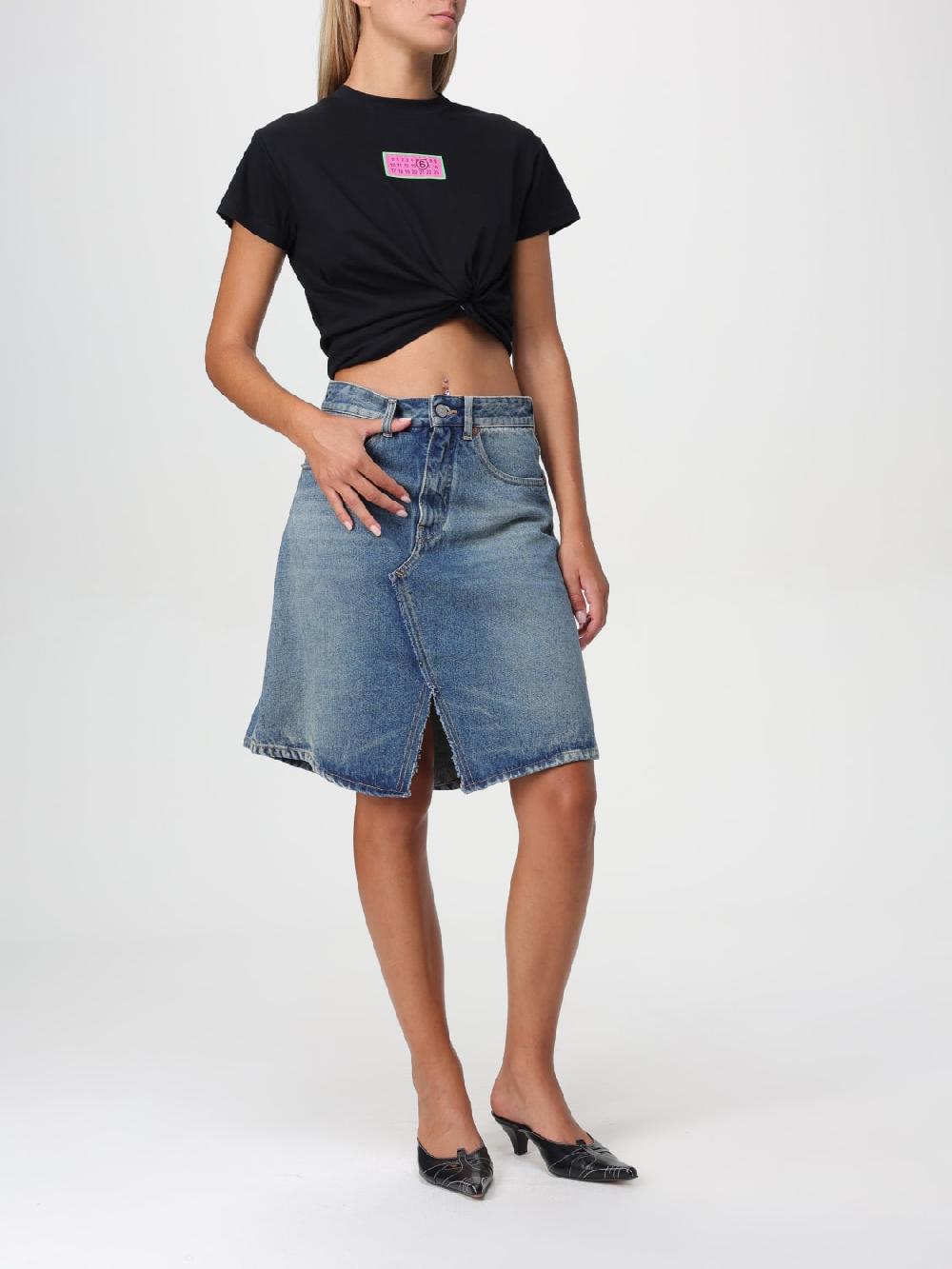 Giglio Gonna MM6 Maison Margiela In Denim Di Cotone