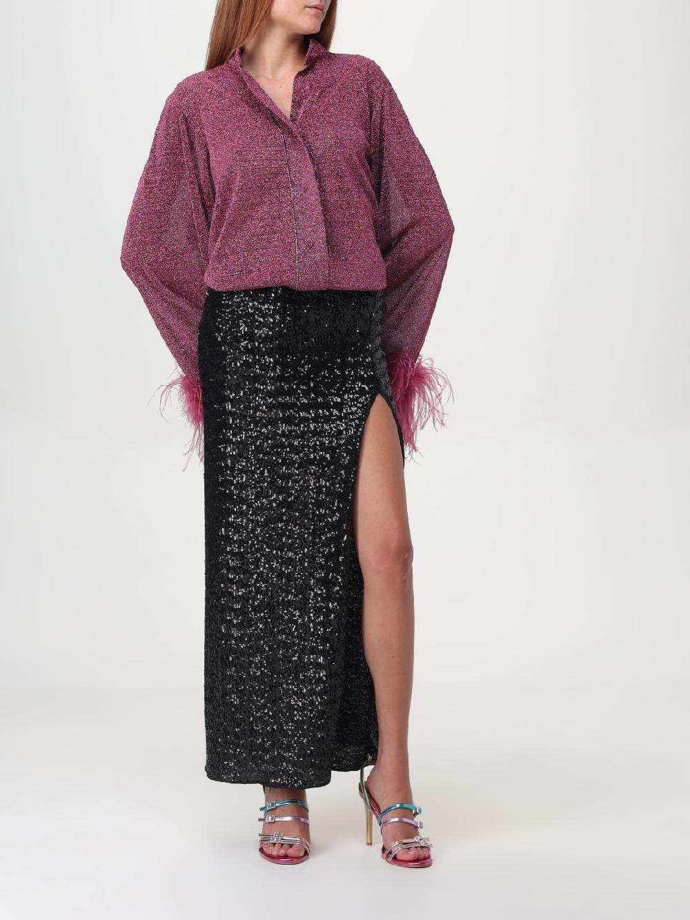 Giglio Gonna Osèree In Tessuto Con Paillettes All Over