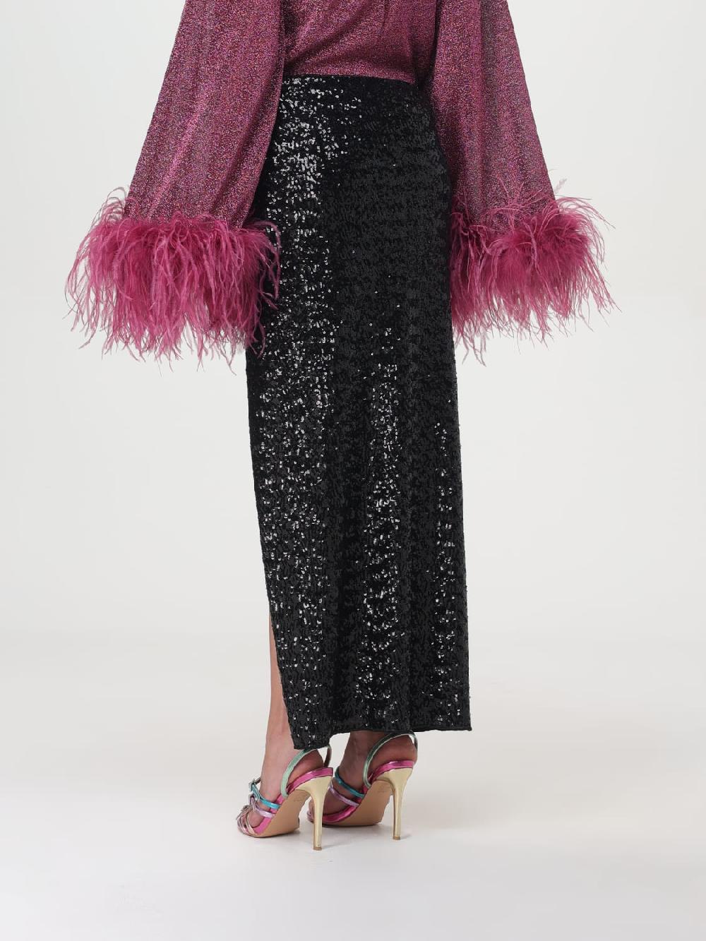 Giglio Gonna Osèree In Tessuto Con Paillettes All Over