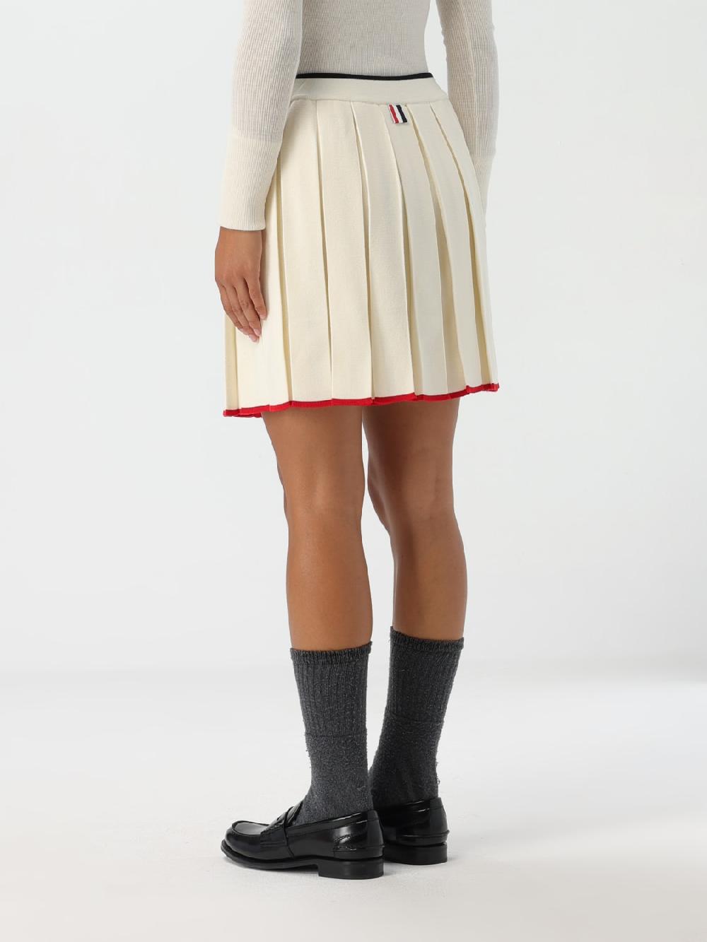 Giglio Gonna Thom Browne In Lana Vergine Plissettata