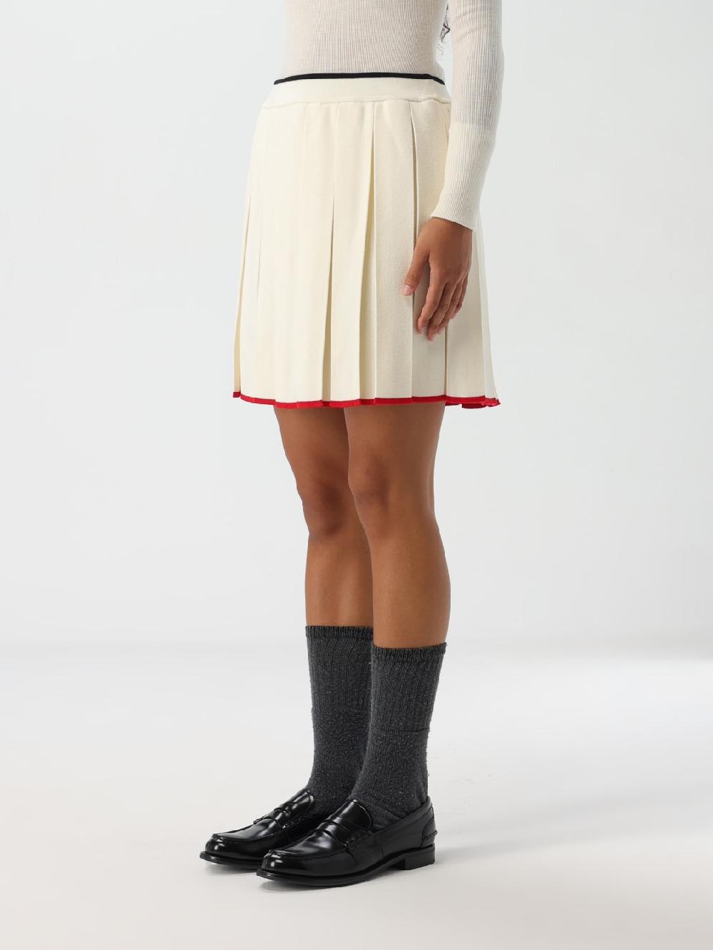 Giglio Gonna Thom Browne In Lana Vergine Plissettata