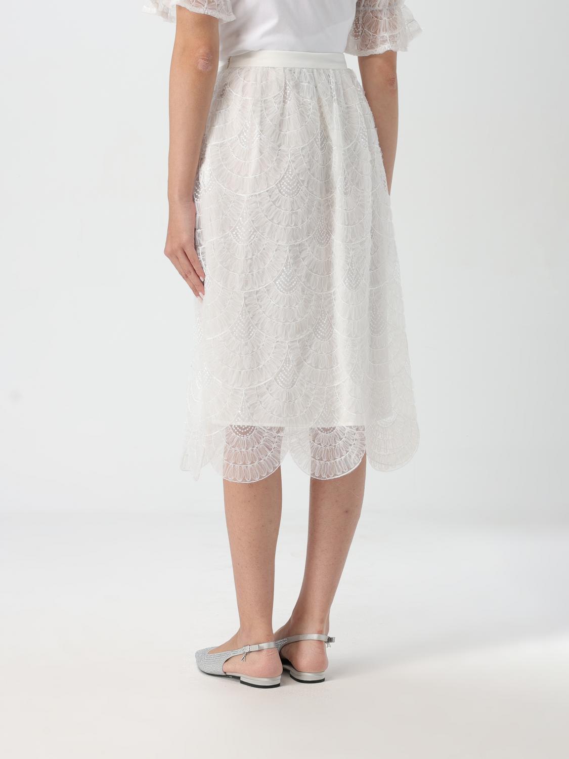 Giglio Gonna Twinset - Actitude In Tessuto Con Ricami