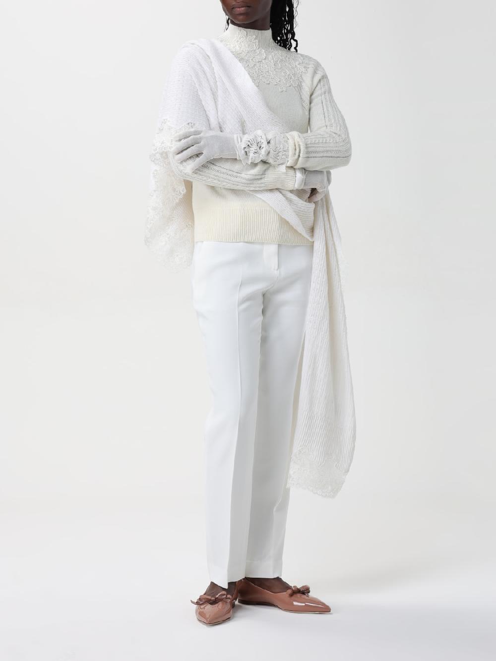Giglio Guanti Ermanno Scervino In Lana Merino Con Ricamo Floreale
