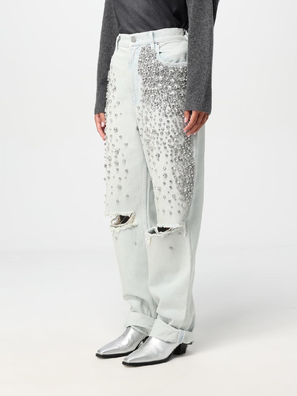 Giglio Jeans Golden Goose In Denim Distressed Con Strass