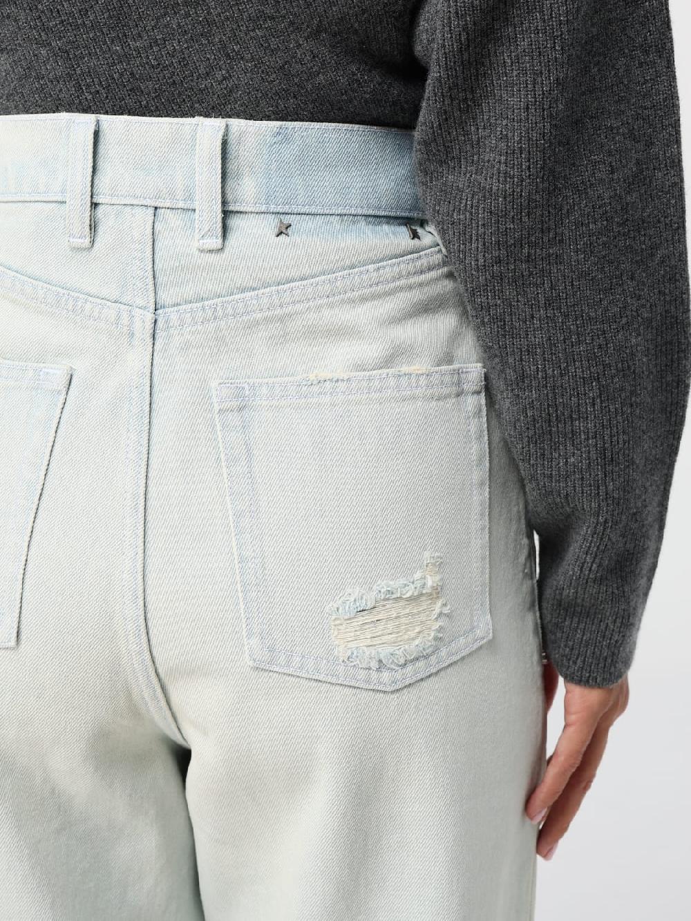 Giglio Jeans Golden Goose In Denim Distressed Con Strass