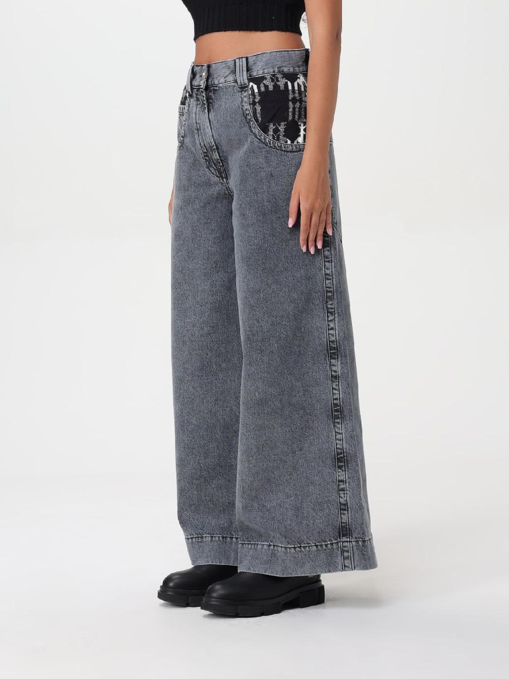 Giglio Jeans Palm Angels In Denim Di Cotone Con Logo