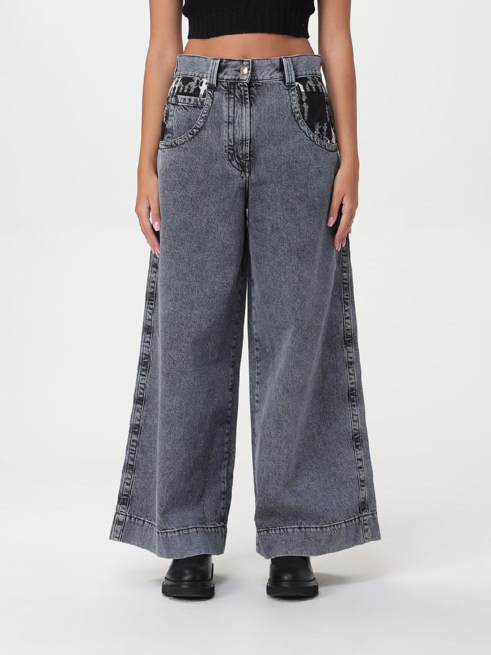 Giglio Jeans Palm Angels in denim di cotone con logo