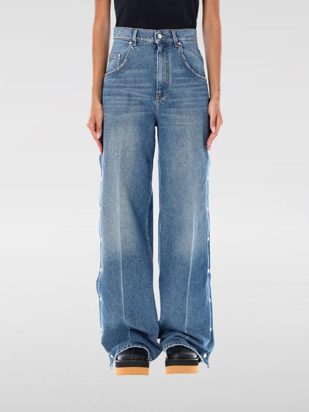 Giglio Jeans Stella McCartney in denim di cotone con bottoni laterali
