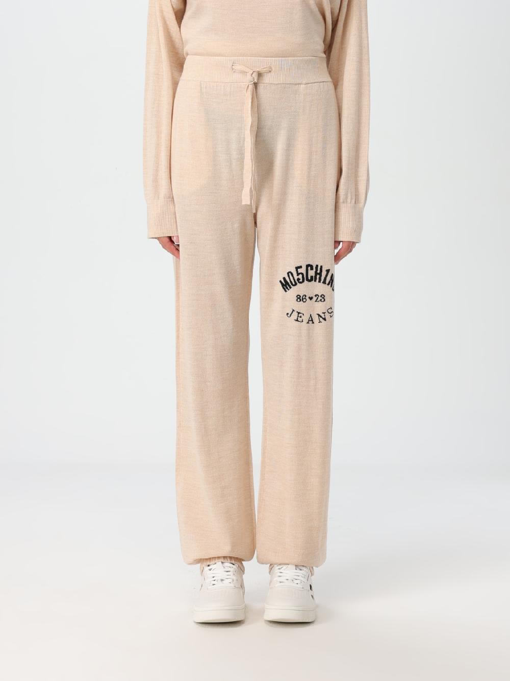 Giglio Joggers Moschino Jeans in lana vergine con logo