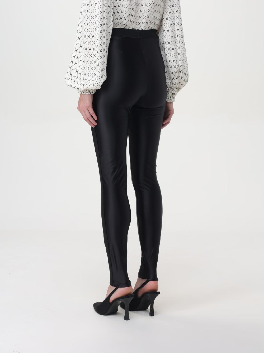 Giglio Leggings In Lycra Lucida Con Elastico Logato Elisabetta Franchi