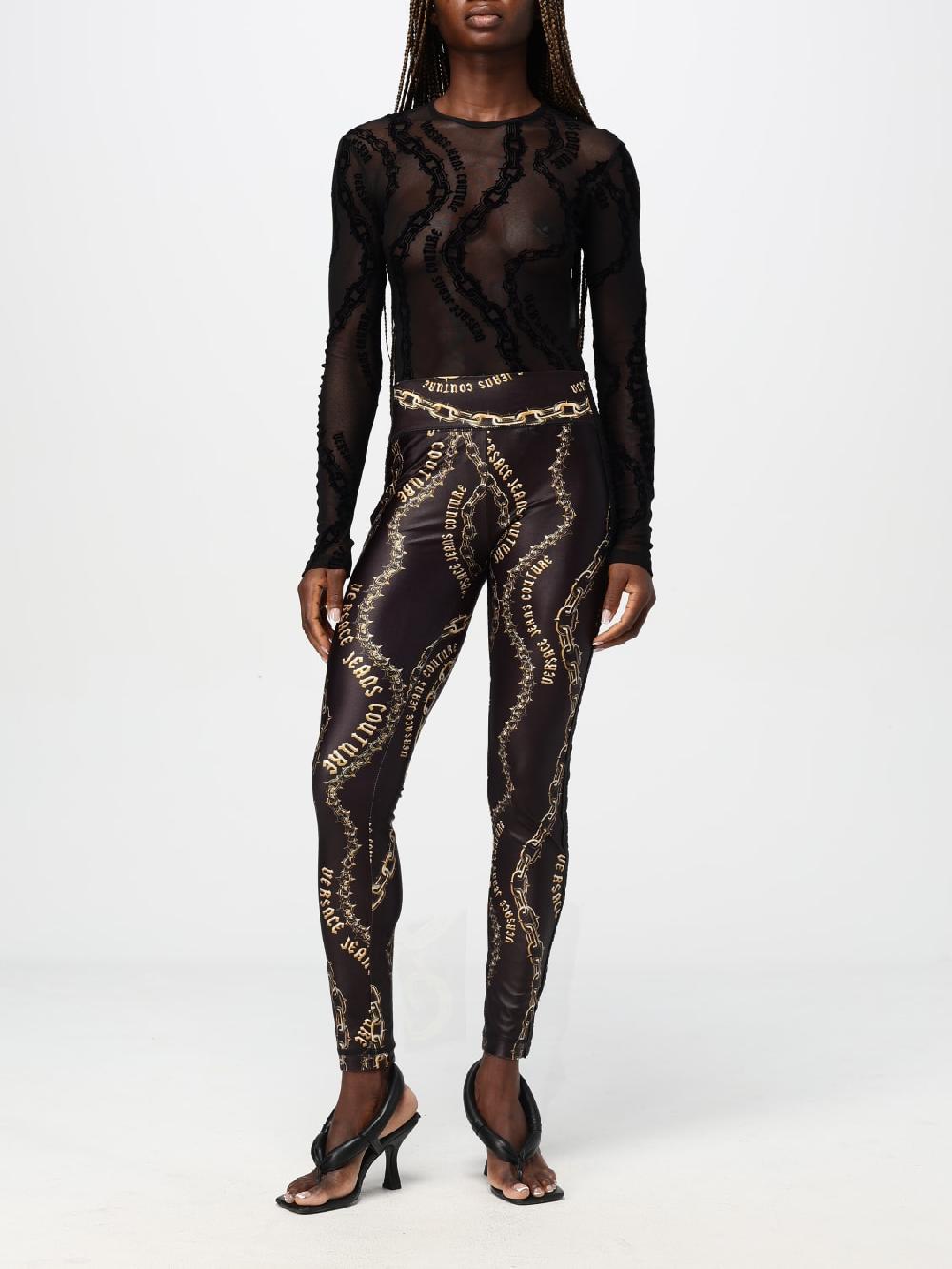 Giglio Leggings Versace Jeans Couture In Tessuto Elasticizzato