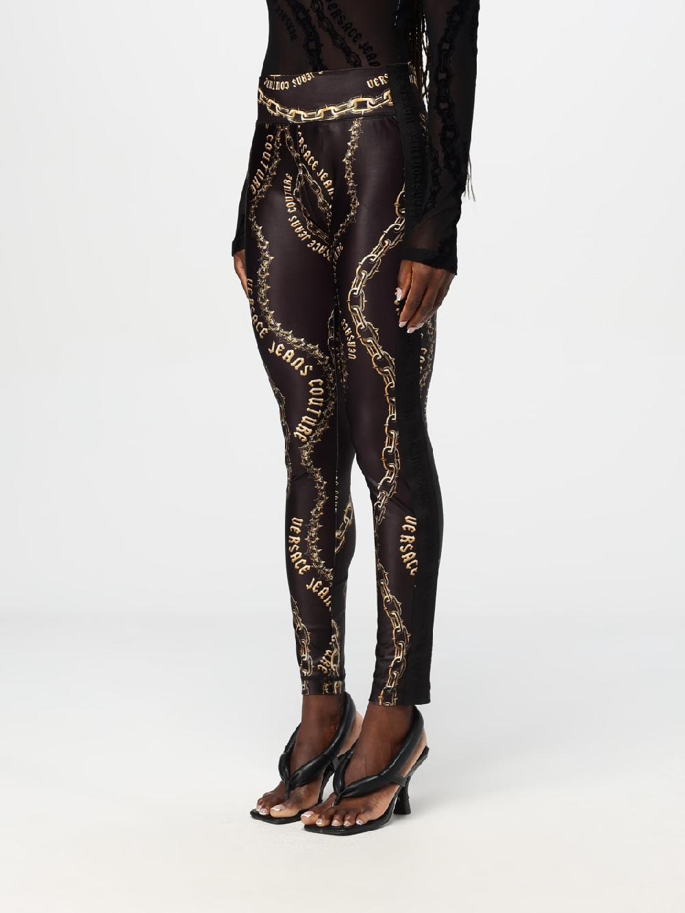 Giglio Leggings Versace Jeans Couture In Tessuto Elasticizzato