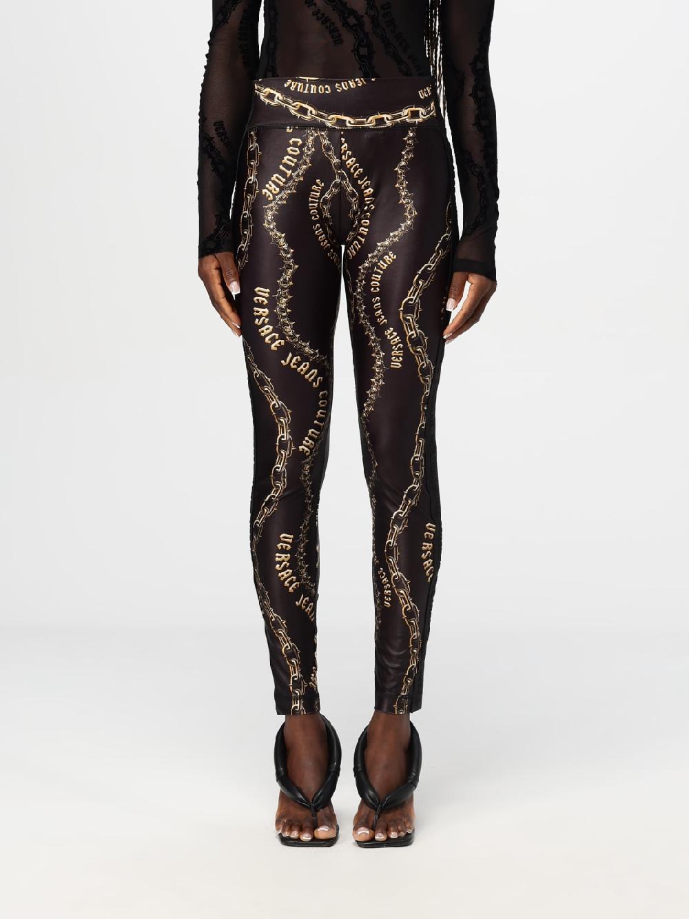 Giglio Leggings Versace Jeans Couture in tessuto elasticizzato