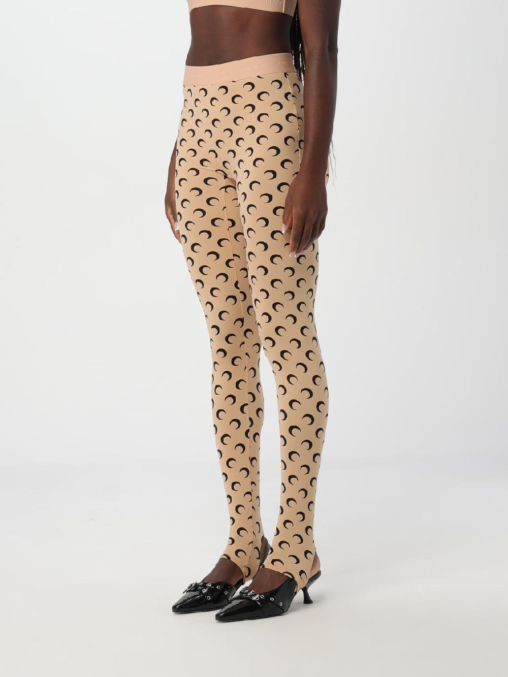Giglio Leggins Crescent Moon Marine Serre In Lycra Con Logo All Over