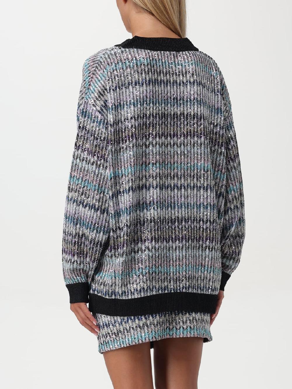 Giglio Maglia A V Missoni In Misto Viscosa A Zig Zag