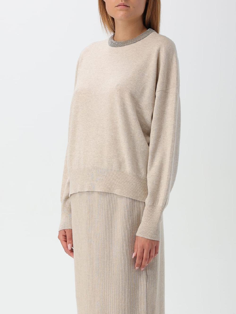 Giglio Maglia Con Girocollo Lurex Brunello Cucinelli