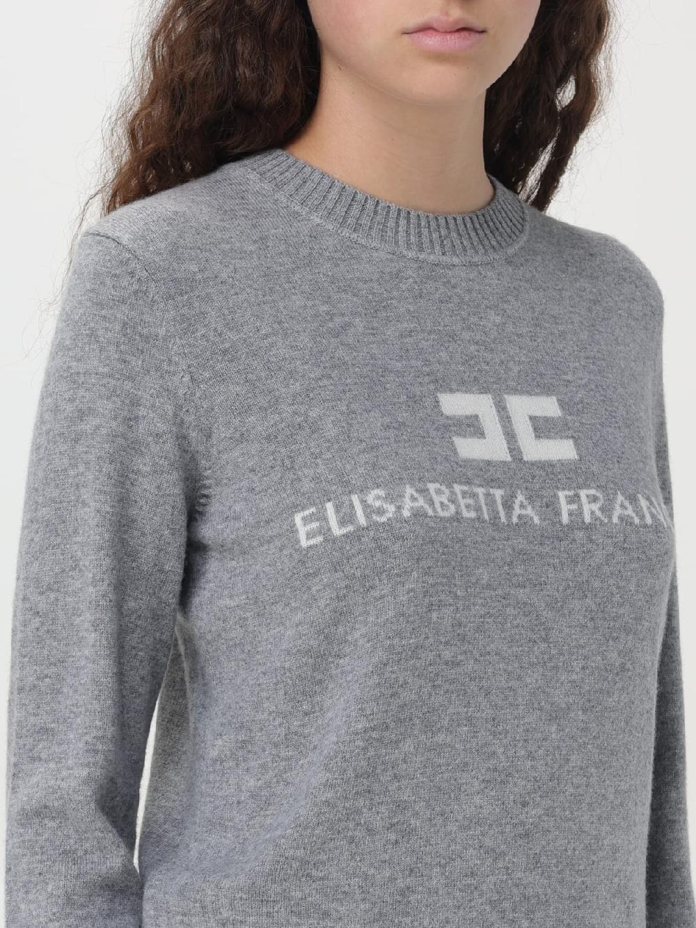 Giglio Maglia Con Logo In Misto Cashmere Elisabetta Franchi
