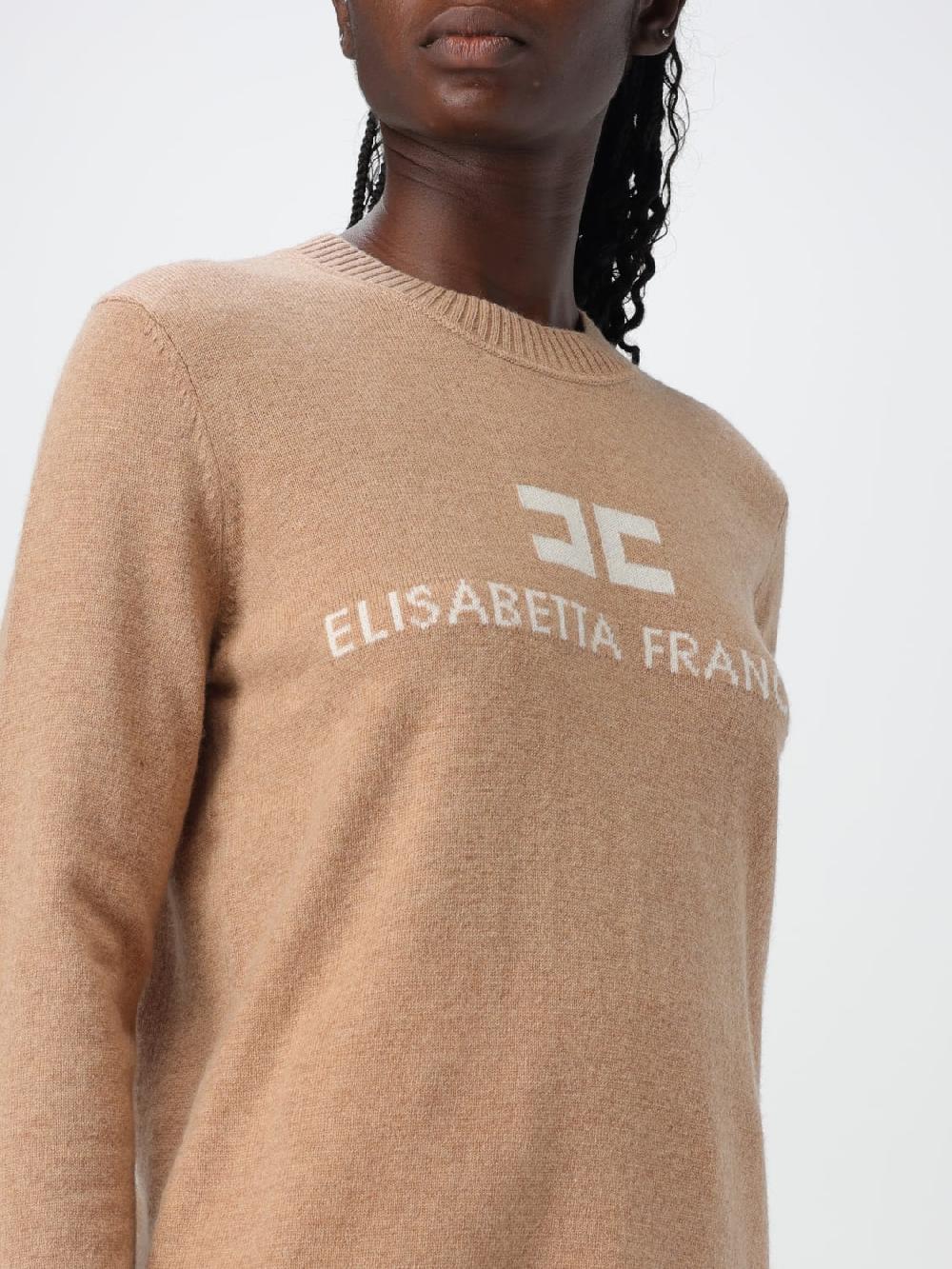 Giglio Maglia Con Logo In Misto Cashmere Elisabetta Franchi