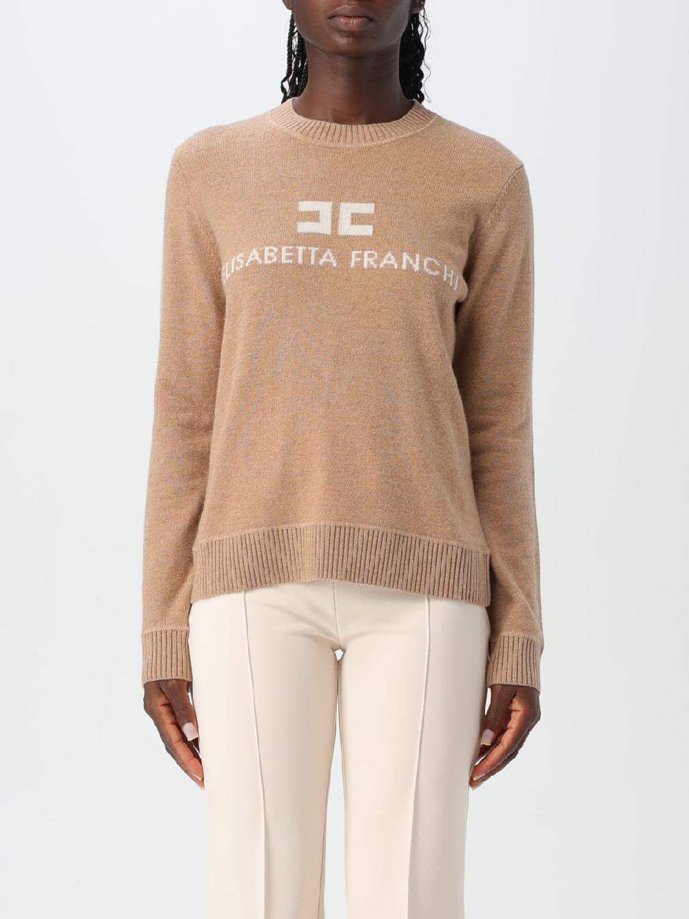 Giglio Maglia con logo in misto cashmere Elisabetta Franchi