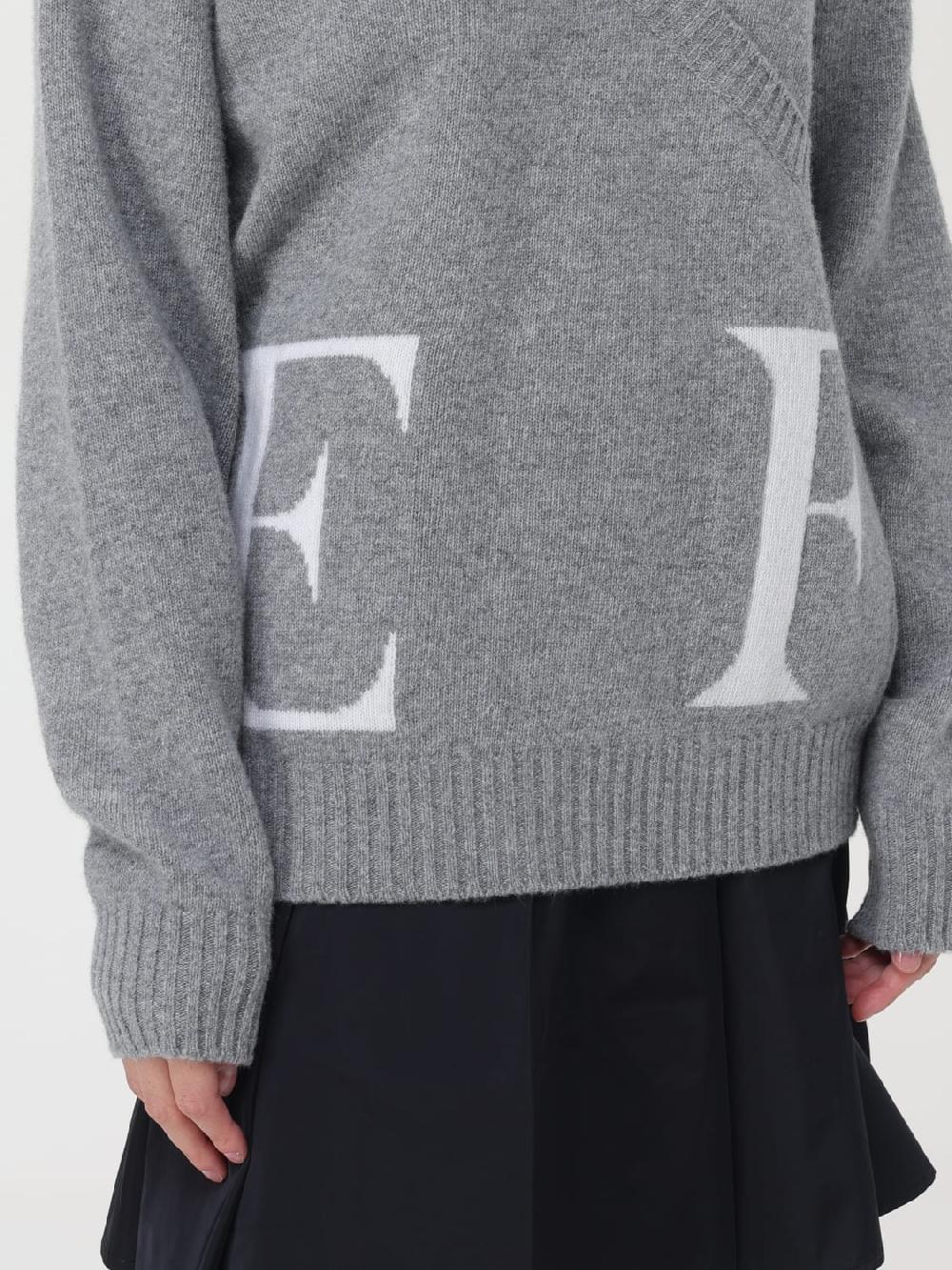 Giglio Maglia Con Logo In Misto Lana Elisabetta Franchi