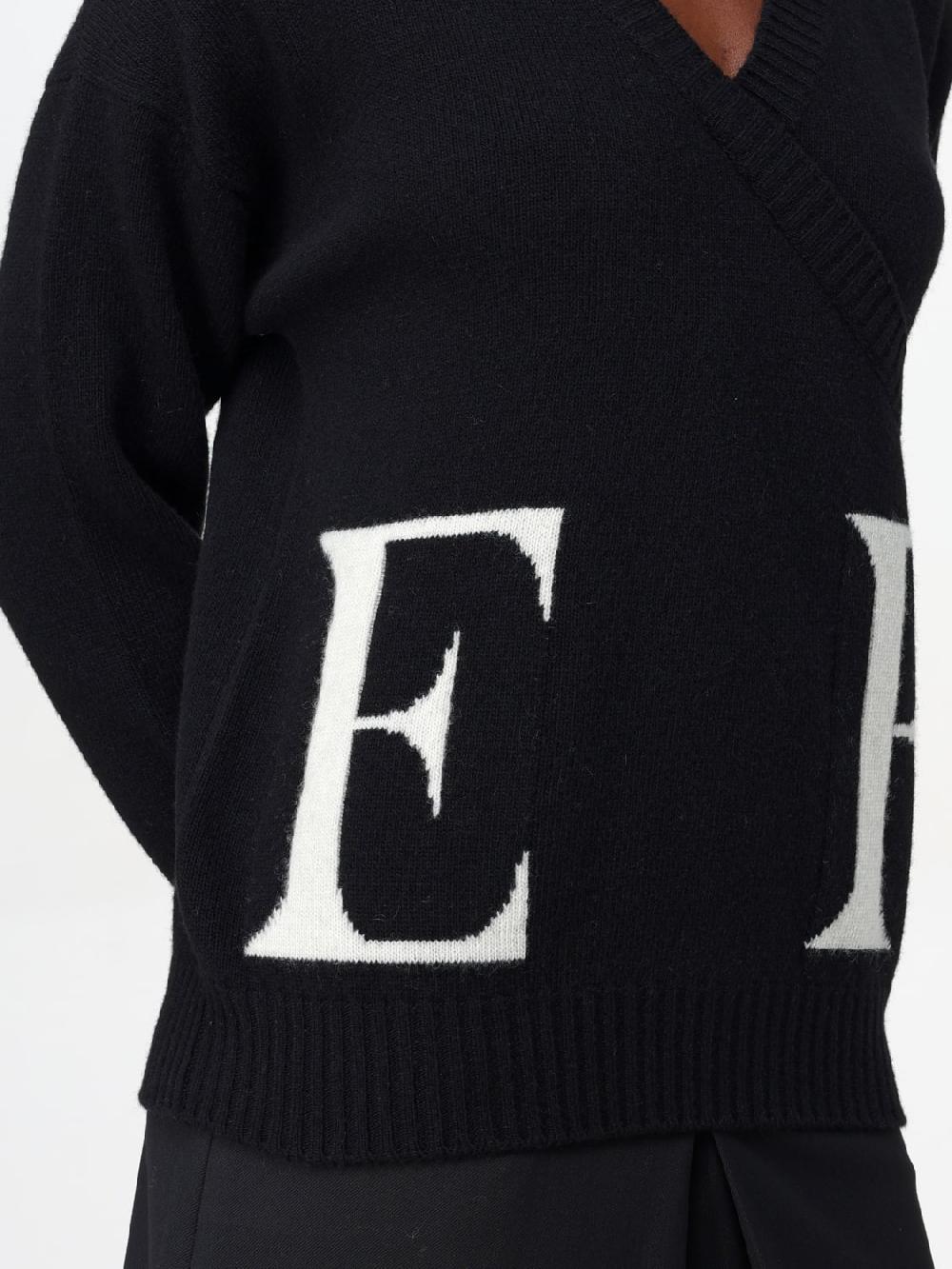 Giglio Maglia Con Logo In Misto Lana Elisabetta Franchi