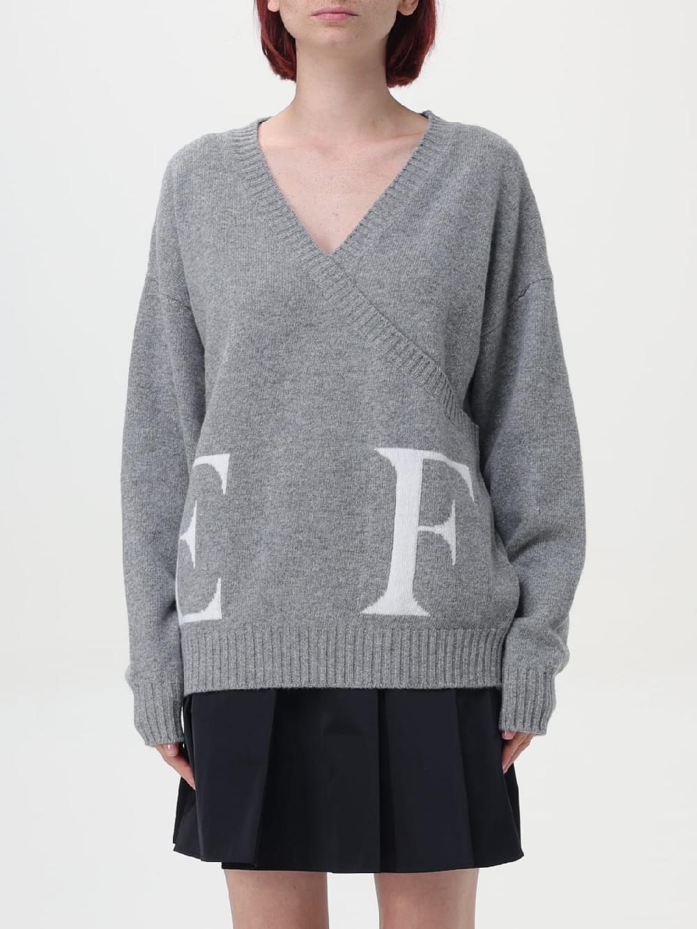 Giglio Maglia con logo in misto lana Elisabetta Franchi