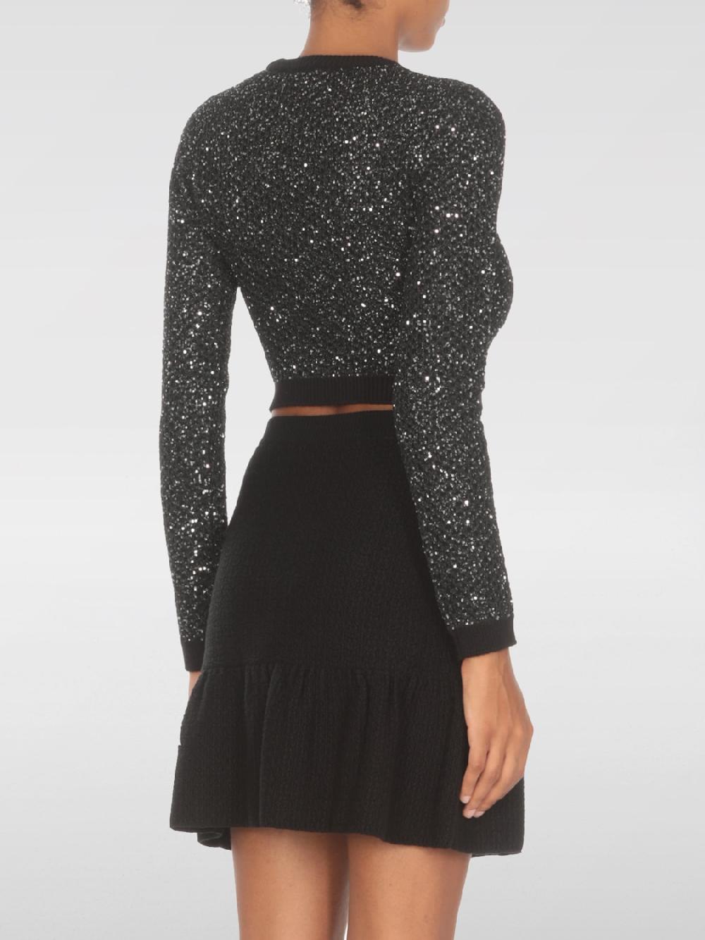 Giglio Maglia Crop Elisabetta Franchi Con Paillettes